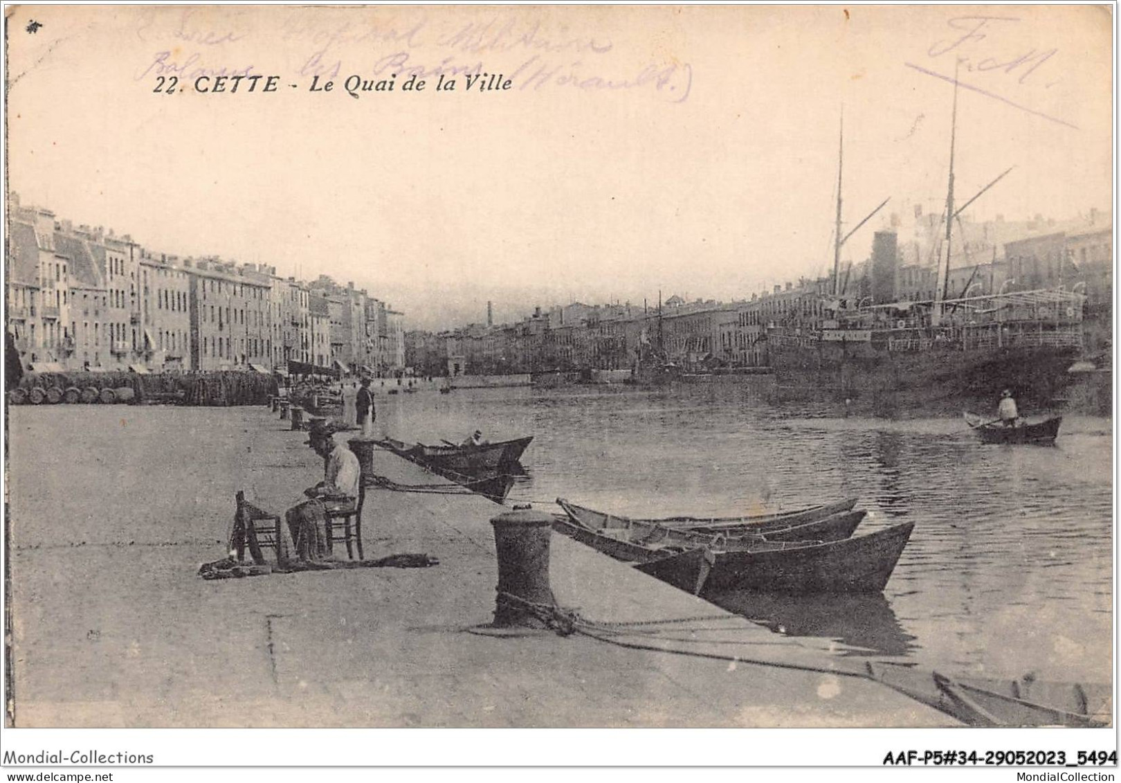 AAFP5-34-0450 - CETTE - Le Quai De La Ville - Sete (Cette)