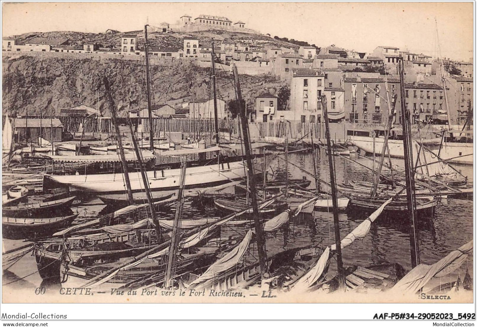 AAFP5-34-0449 - CETTE - Vue Du Port Vers Le Fort Richelieu - Sete (Cette)