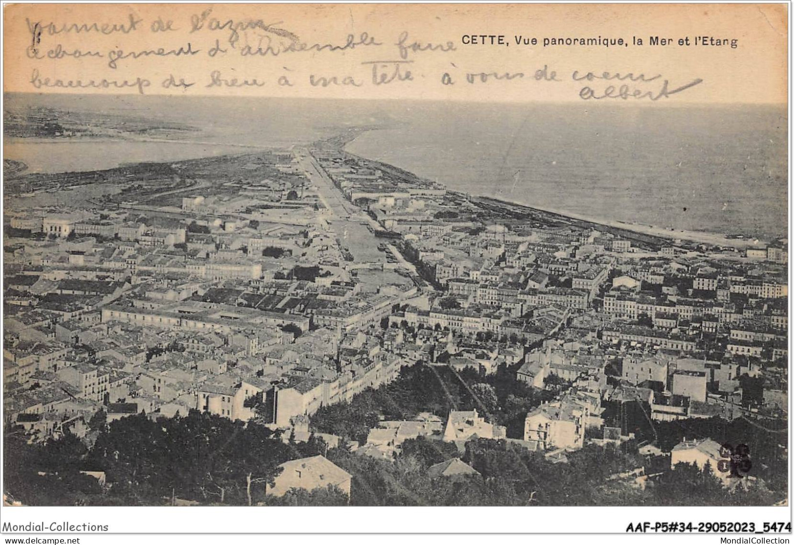 AAFP5-34-0440 - CETTE - Vue Panoramique La Mer Et L'Etang - Sete (Cette)