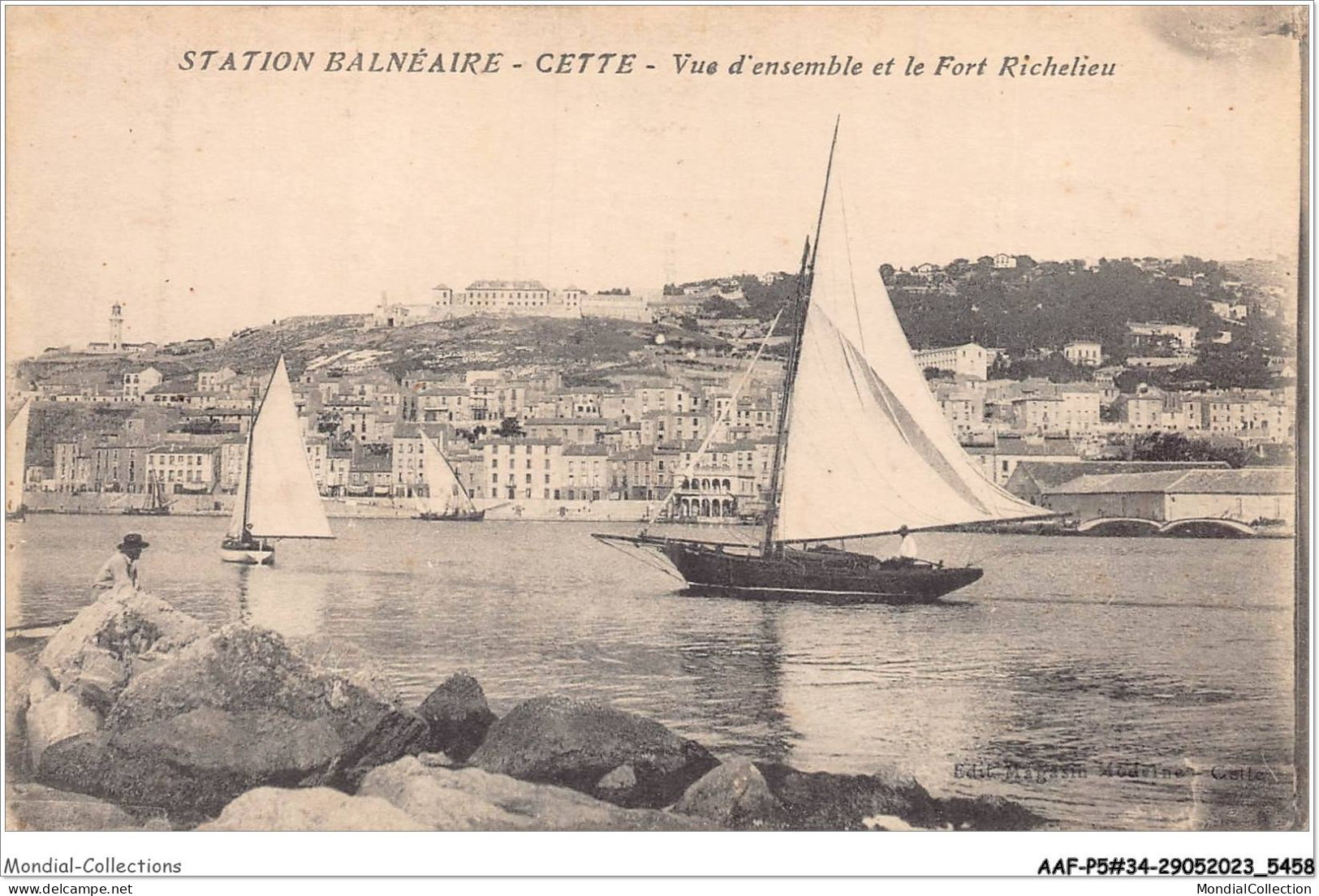 AAFP5-34-0432 - CETTE - Station Balnéaire - Vue D'Ensemble Et Le Fort Richelieu - Sete (Cette)
