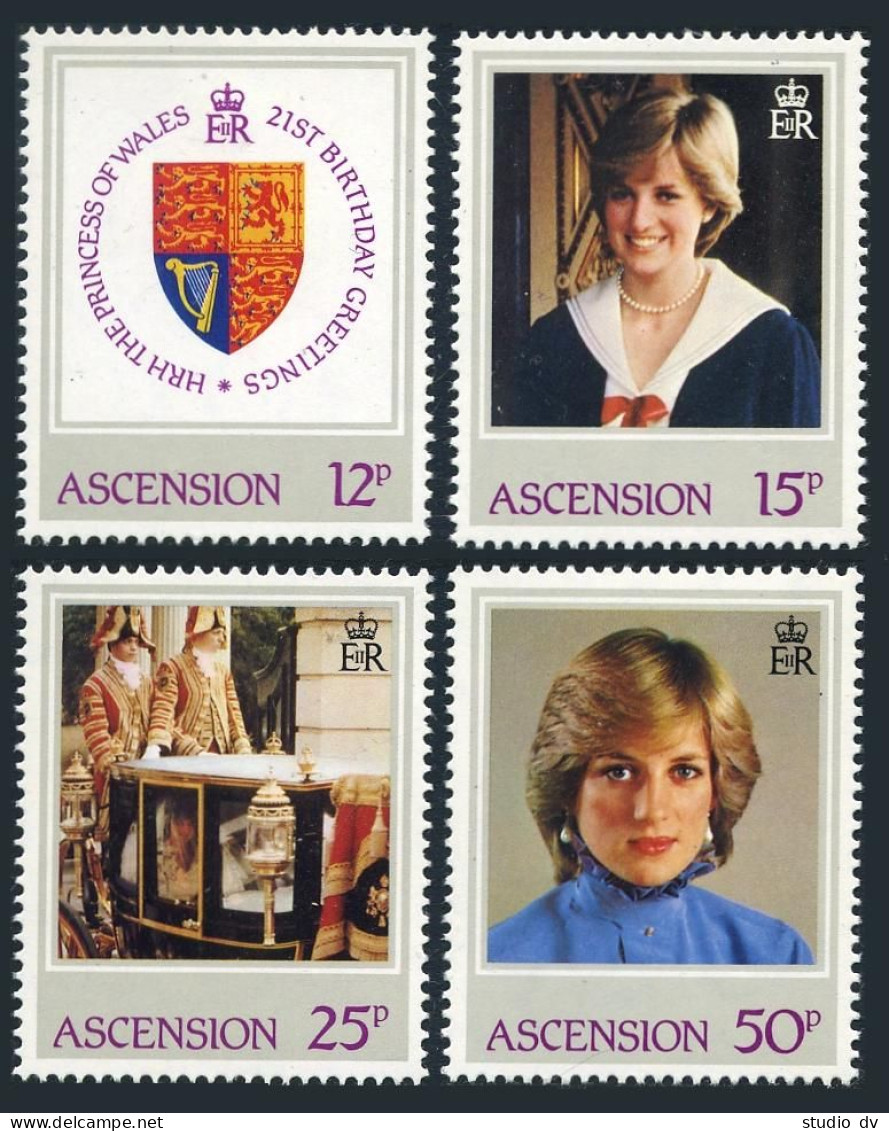Ascension 313-316,lightly Hinged.Michel 322-325. Princess Diana-21.1982. - Ascension (Ile De L')