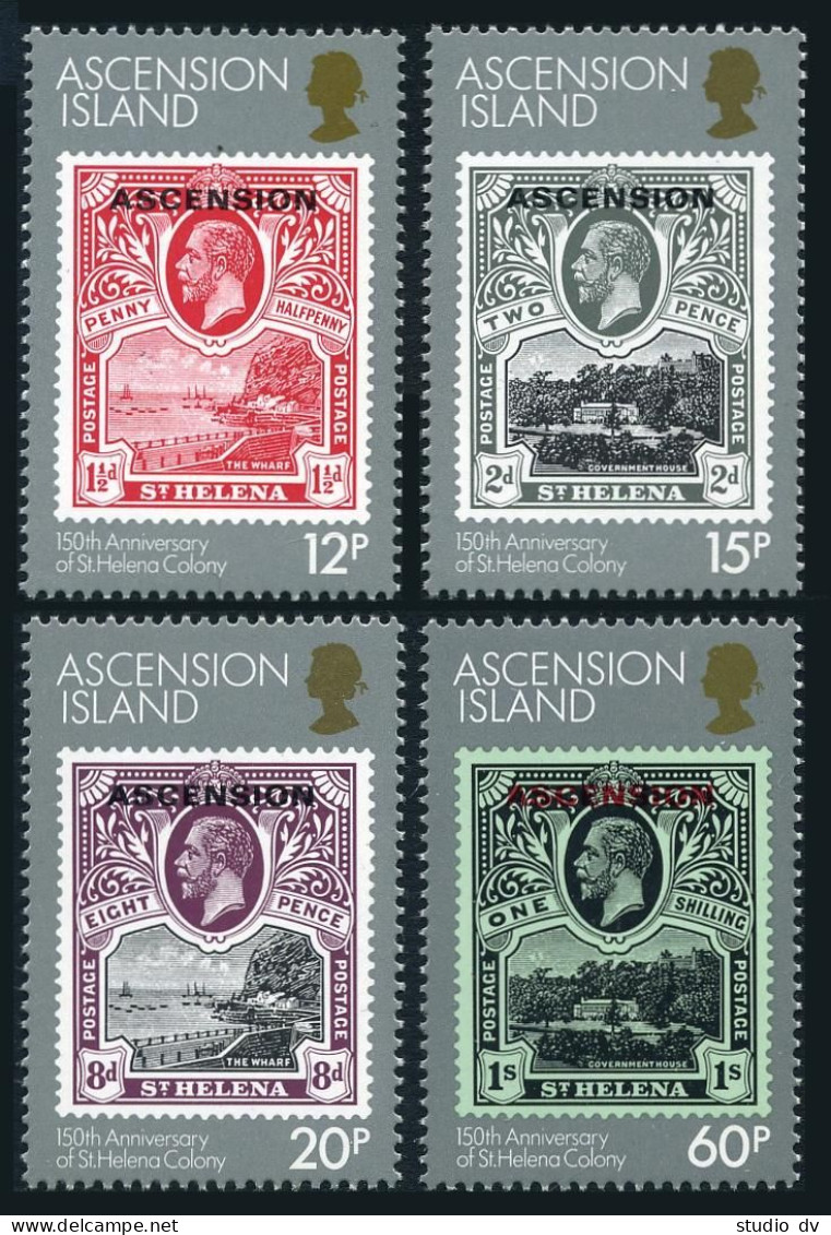 Ascension 345-348, MNH. Michel 354-357. St Helena Colony-50. 1984. Wraft, House. - Ascension