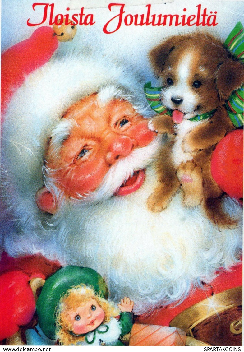 PÈRE NOËL NOËL Fêtes Voeux Vintage Carte Postale CPSM #PAJ811.A - Santa Claus
