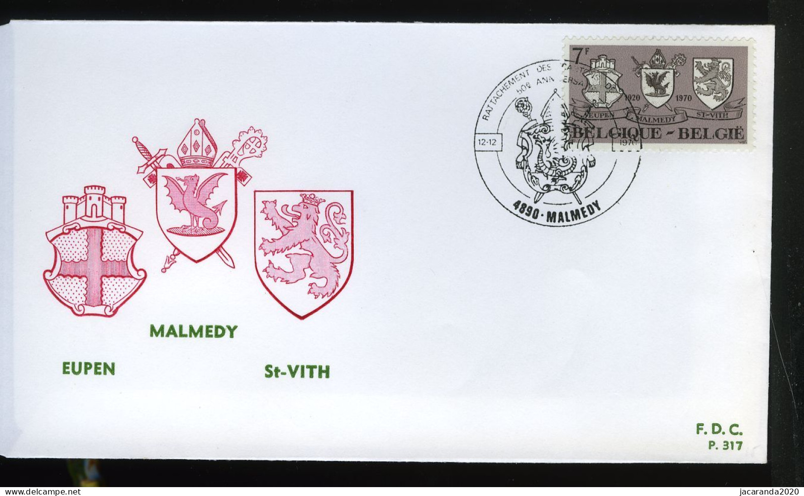 1566 - Eupen - Malmedy - Sankt-Vith - Stempel: Malmedy - 1961-1970