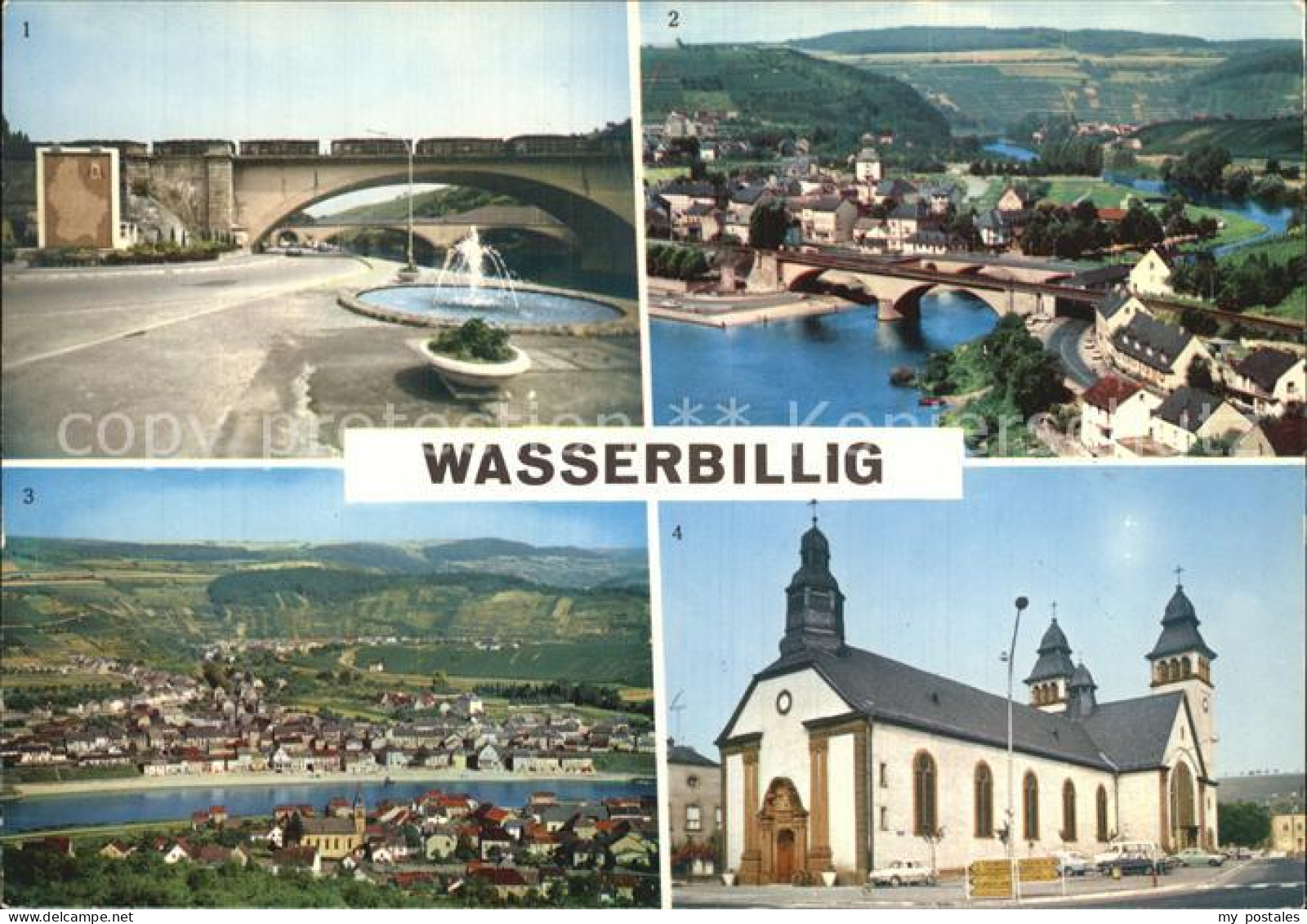 72542372 Wasserbillig Grenze Luxemburg Deutschland Kirche Panorama - Other & Unclassified