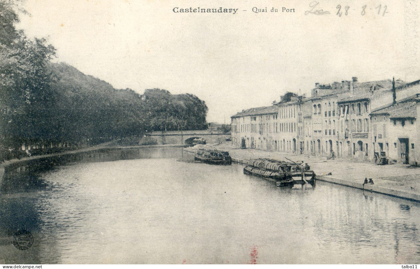11 - Castelnaudary - Le Quai Du Port - Péniches Chargées De Fûts - Castelnaudary