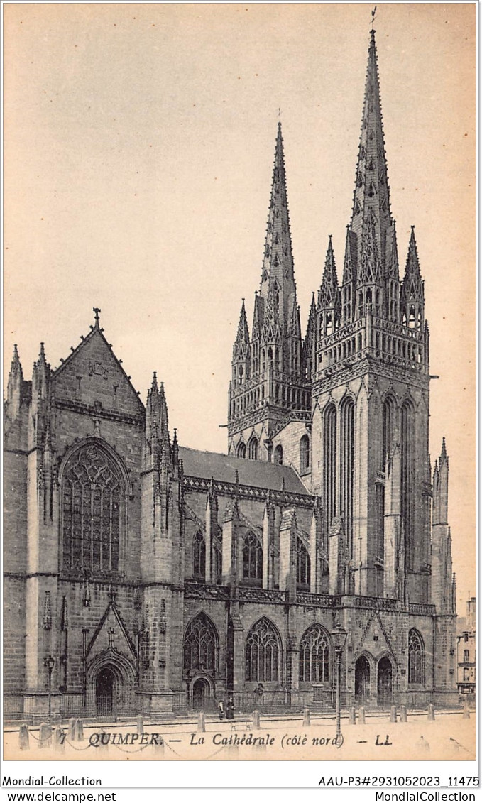 AAUP3-29-0245 - QUIMPER - La Cathedrale -Cote Nord - Quimper