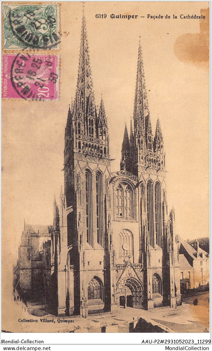 AAUP2-29-0157 - QUIMPER - Facade De La Cathedrale - Quimper