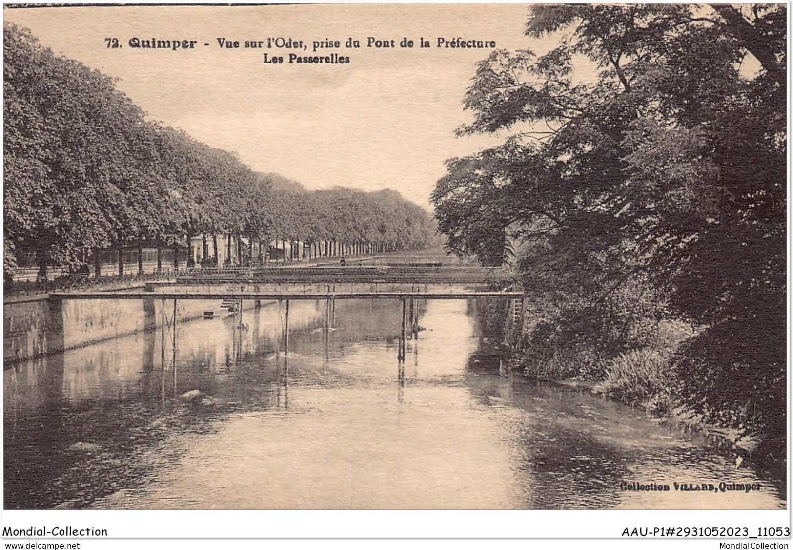 AAUP1-29-0035 - QUIMPER - Vue Sur L'Odet-Prise Du Pont De La Prefecture -Les Passerelles - Quimper