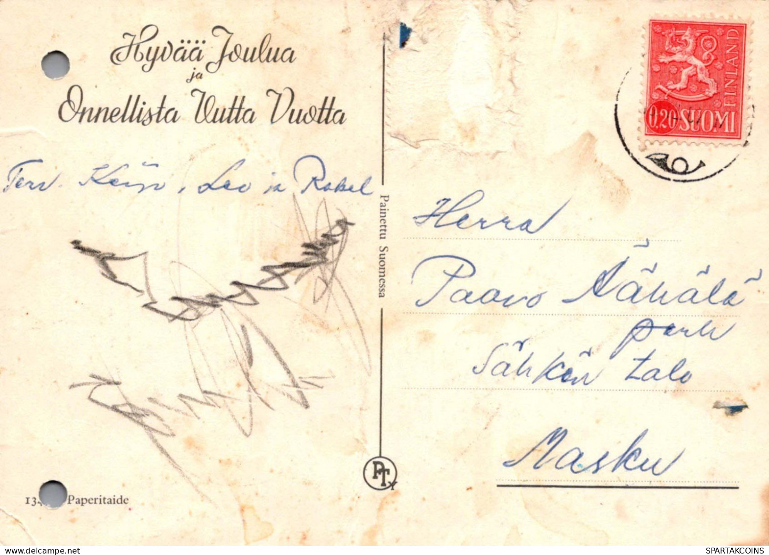 ANGELO Buon Anno Natale Vintage Cartolina CPSM #PAS766.A - Anges