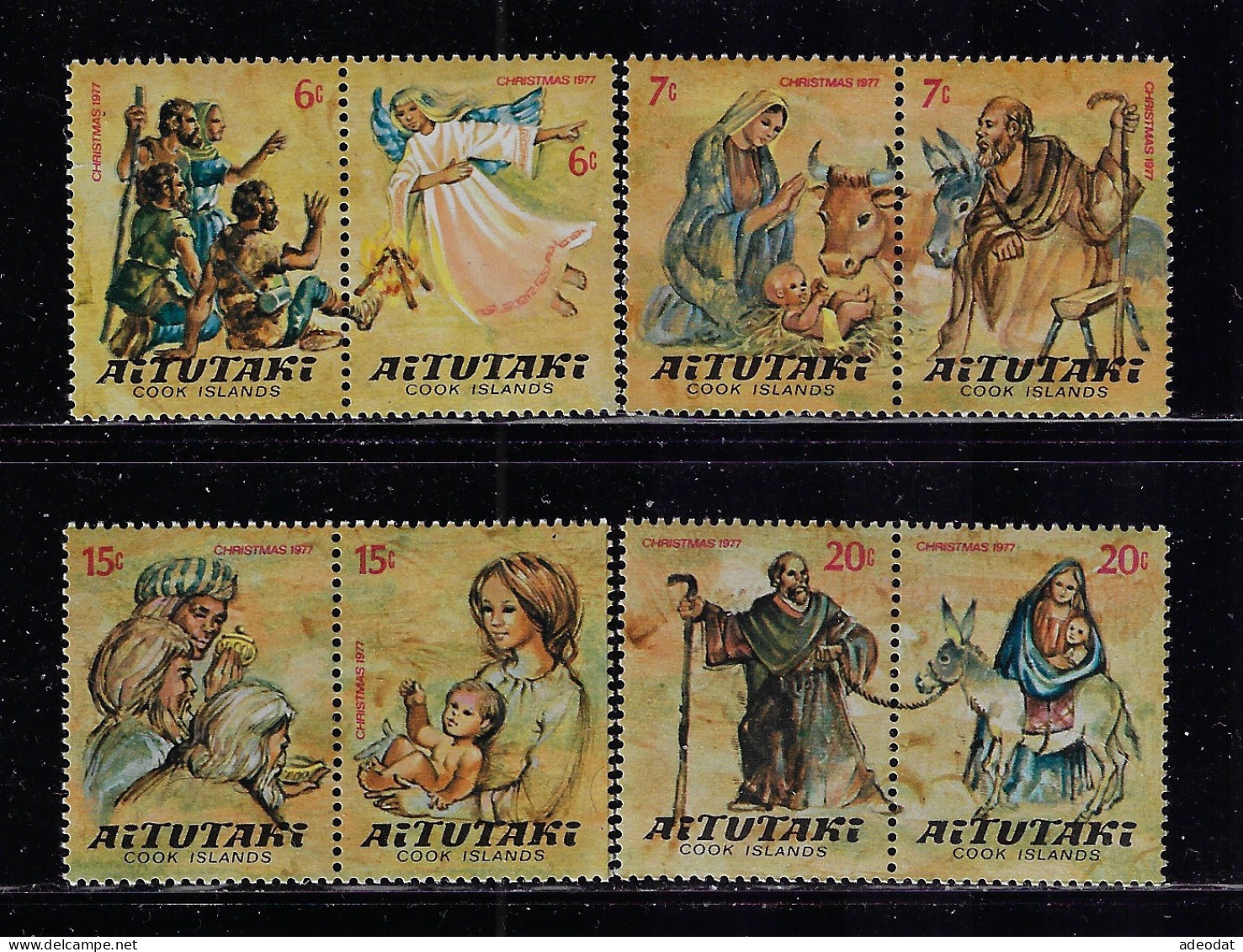 AITUTAKI  1977  CHRISTMAS  SCOTT #152-159  MNH - Aitutaki