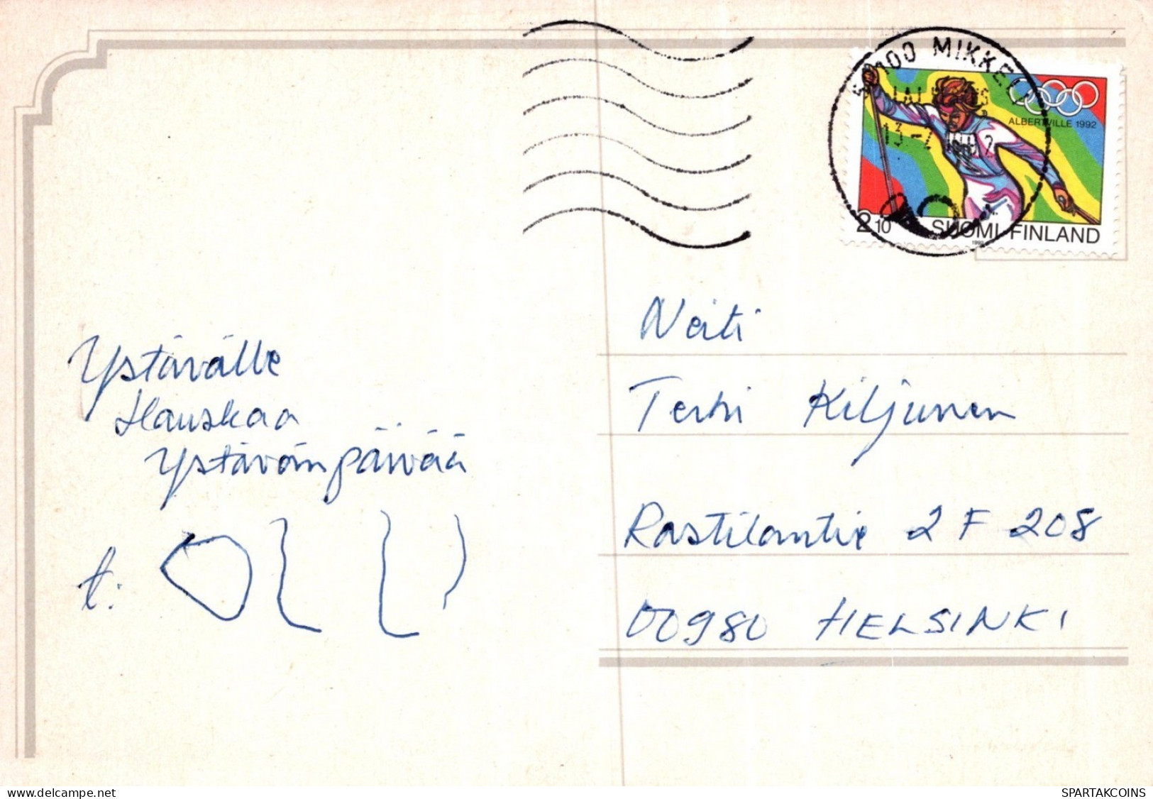 PERRO Y GATO Animales Vintage Tarjeta Postal CPSM #PAM052.A - Dogs