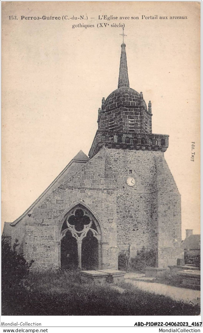 ABDP10-22-0840 - PERROS GUIREC - L'Eglise Avec Son Portail Aux Arceaux Gothiques - Perros-Guirec