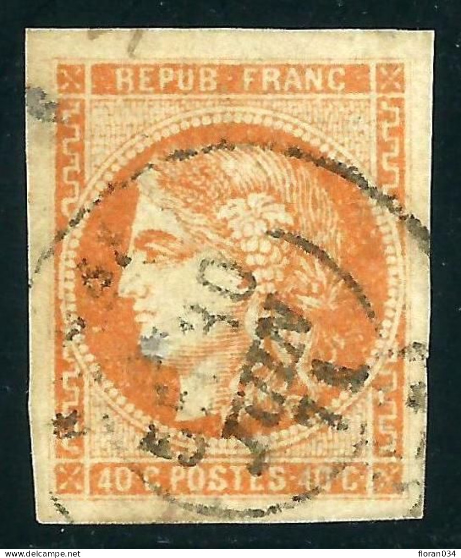 France N° 48 Obl. Càd T.17 "30 Juin 71" - Signé Calves/A.Brun - Cote 750 Euros - TTB Qualité - 1870 Bordeaux Printing