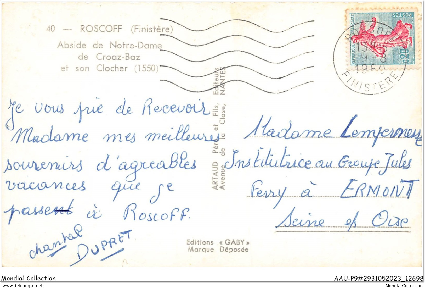 AAUP9-29-0770 - ROSCOFF - Abside De Notre Dame De Croaz Baz Et Son Clocher - Roscoff