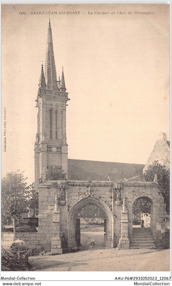 AAUP6-29-0542 - SAINT-JEAN-DU-DOIGT - Le Clocher Et Arc De Triomphe - Saint-Jean-du-Doigt