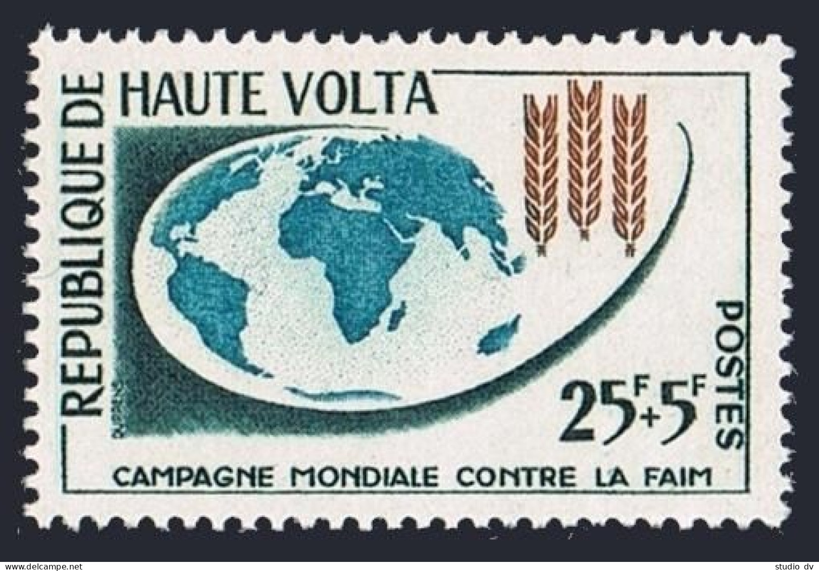 Burkina Faso B2 Block/4,MLH/MNH.Mi 115. FAO Freedom From Hunger Campaign,1963. - Burkina Faso (1984-...)