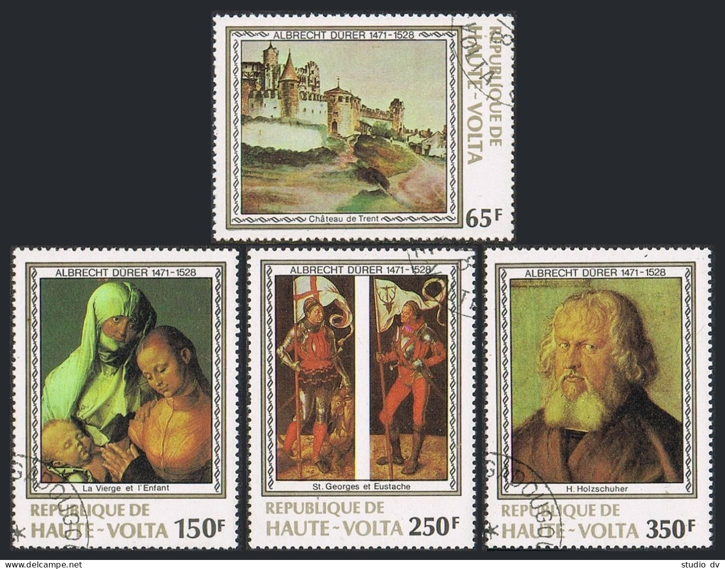 Burkina Faso 481-484,CTO.Michel 732-735. Paintings By Albrecht Durer,1978. - Burkina Faso (1984-...)