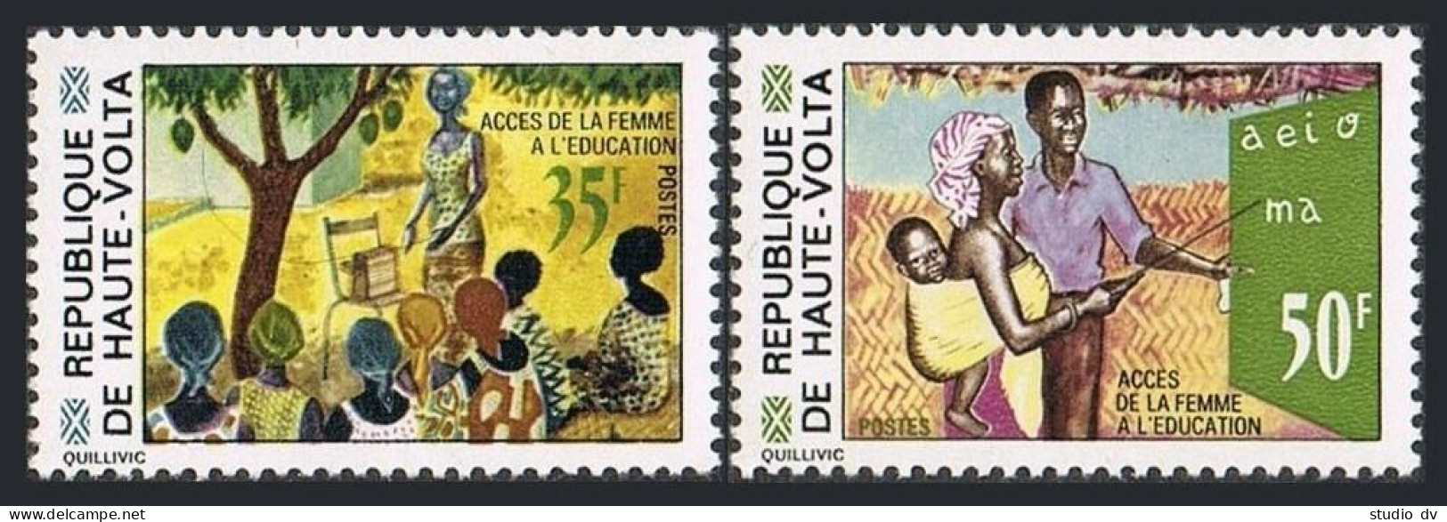 Burkina Faso 256-257, MNH. Michel 347-348. Women's Education, 1971. - Burkina Faso (1984-...)
