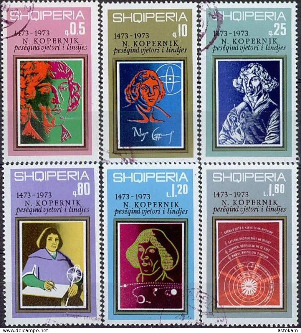 ALBANIA 1973, 500 ANNIVERSARY Of NICOLAUS COPERNICUS , COMPLETE, USED SERIES With GOOD QUALITY - Modern