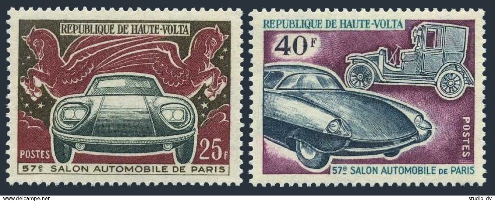 Burkina Faso 231-232, MNH. Michel 310-311. Old, New Citroen Cars. 1970. - Burkina Faso (1984-...)
