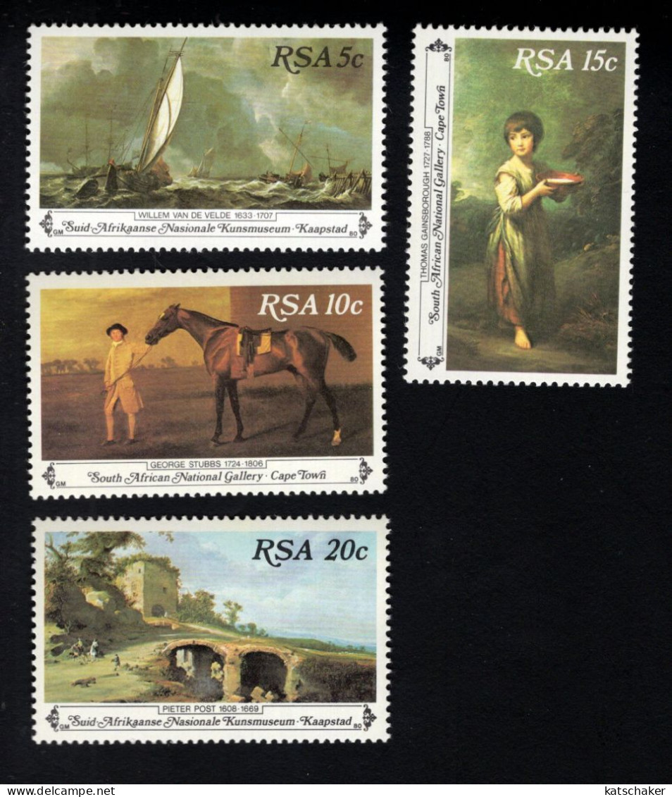 2031918635 1980 SCOTT 538 541 (XX)  POSTFRIS MINT NEVER HINGED - PAINTINGS - NATL GALLERY 50TH ANNIV - Unused Stamps