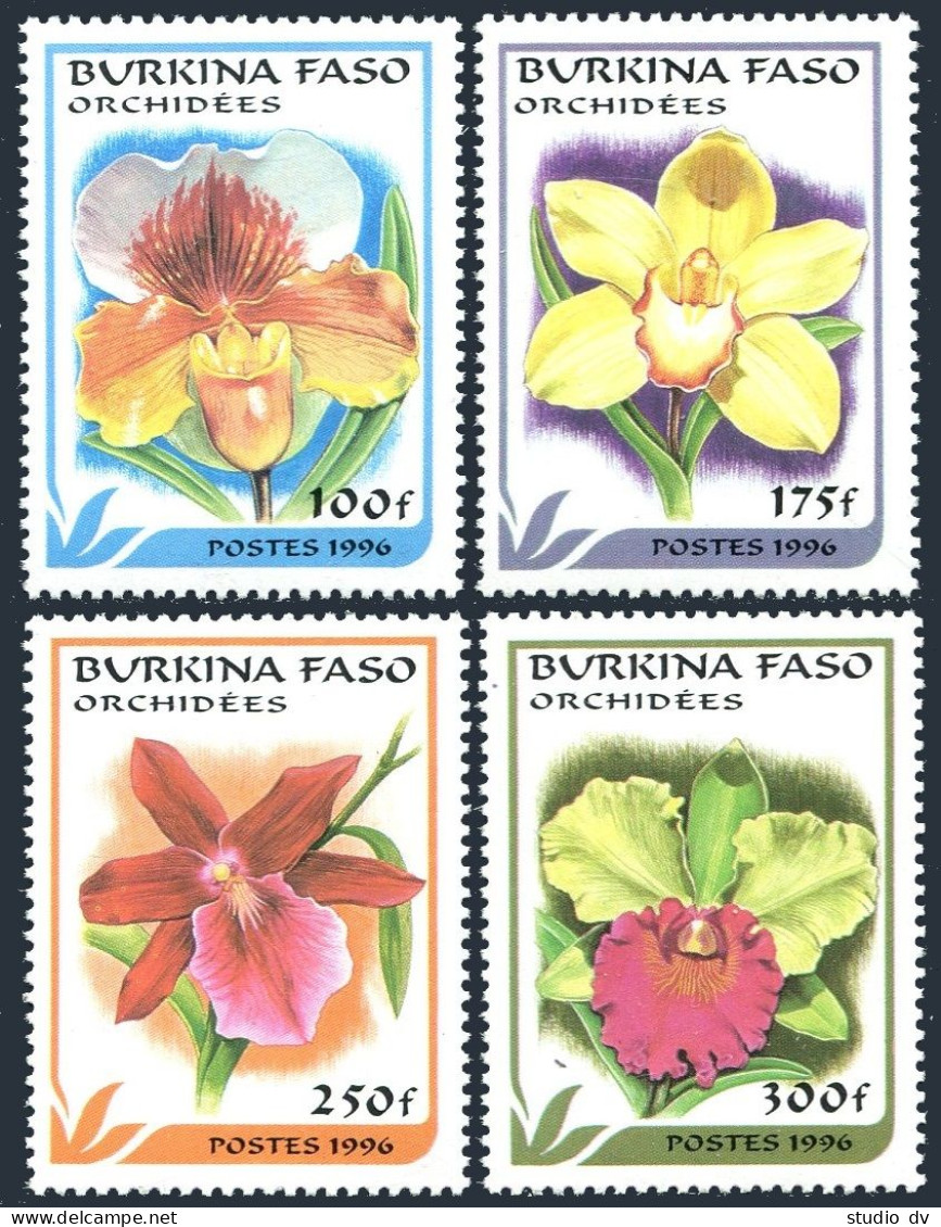 Burkina Faso 1083-1086, MNH. Michel 1423-1426. Orchids 1996. - Burkina Faso (1984-...)