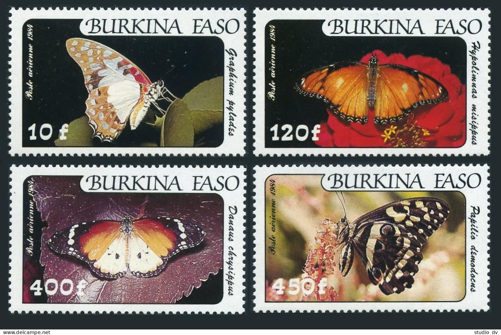 Burkina Faso C305-C308, MNH. Michel 972-975. Butterflies 1984. - Burkina Faso (1984-...)