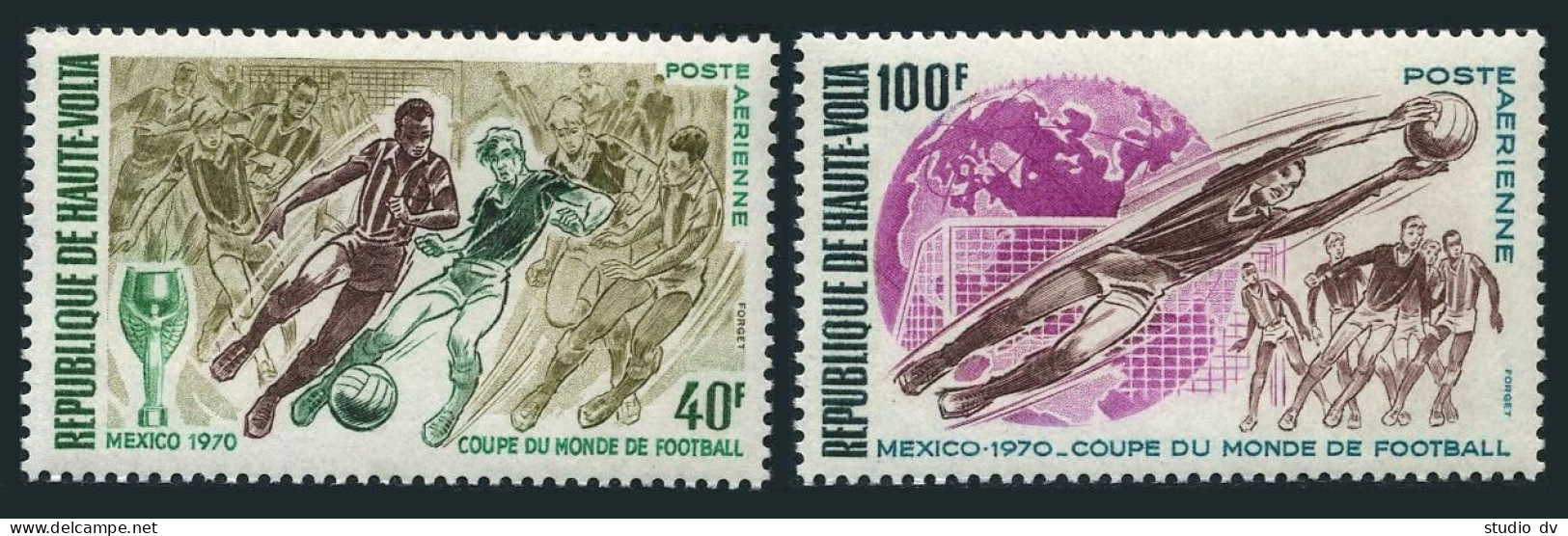 Burkina Faso C80-C81,MNH.Michel 299-300. World Soccer Cup MEXICO-1970. - Burkina Faso (1984-...)