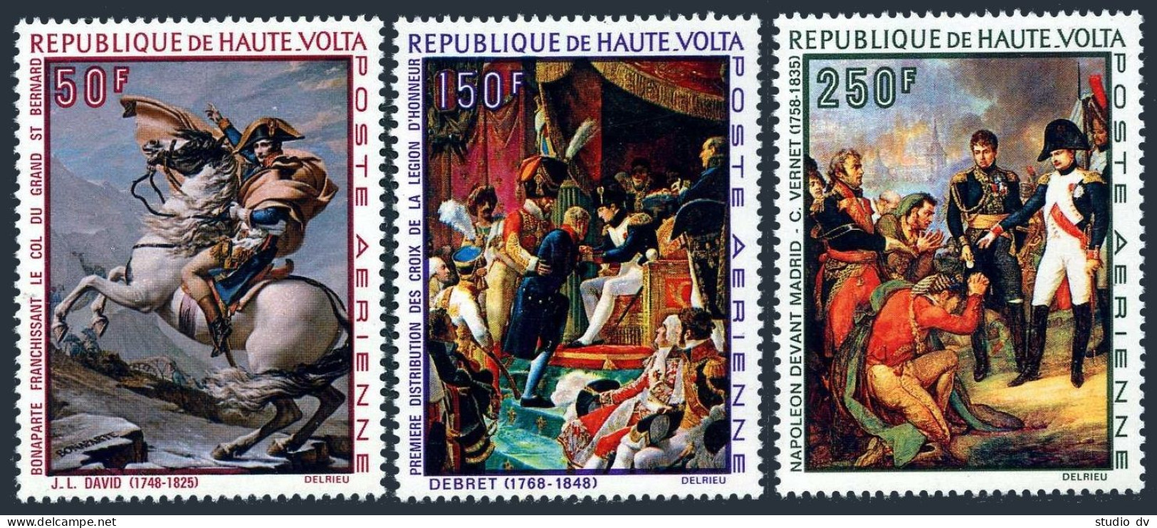 Burkina Faso C70-C72,MNH.Michel 269-271. Napoleon Bonaparte,paintings,1969. - Burkina Faso (1984-...)