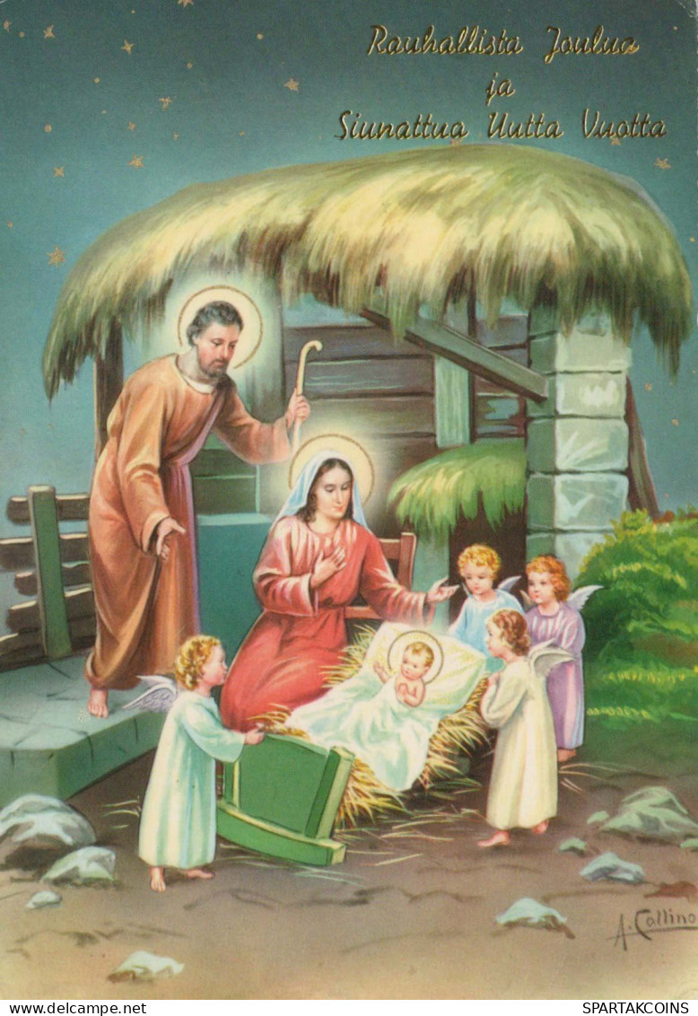ANGELO Gesù Bambino Natale Vintage Cartolina CPSM #PBB959.A - Anges