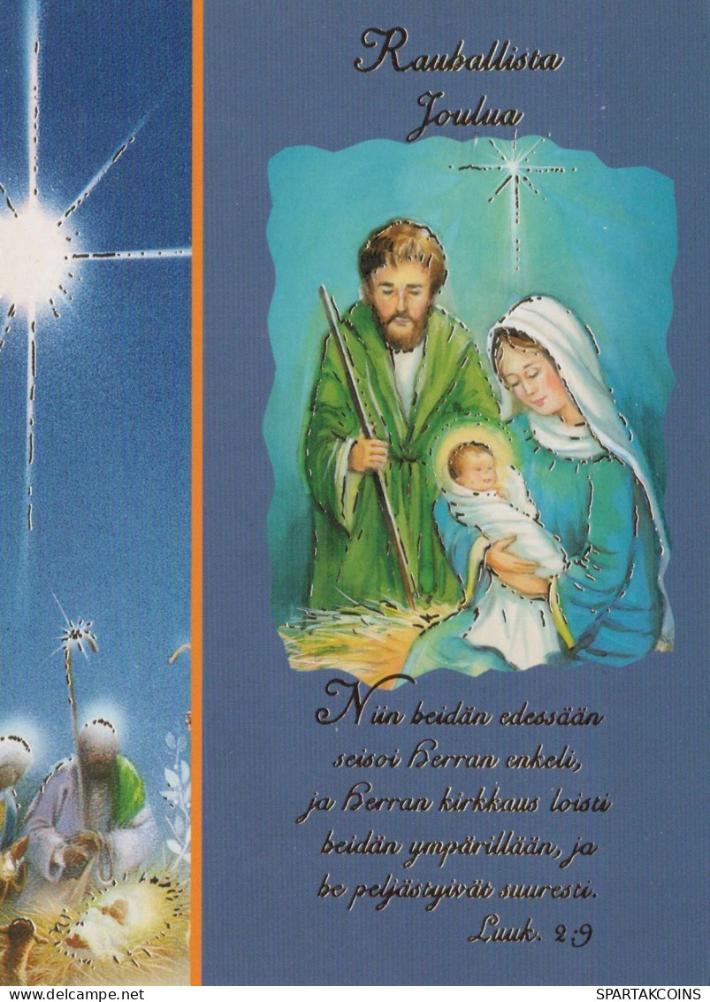 Vierge Marie Madone Bébé JÉSUS Noël Religion Vintage Carte Postale CPSM #PBB950.A - Jungfräuliche Marie Und Madona