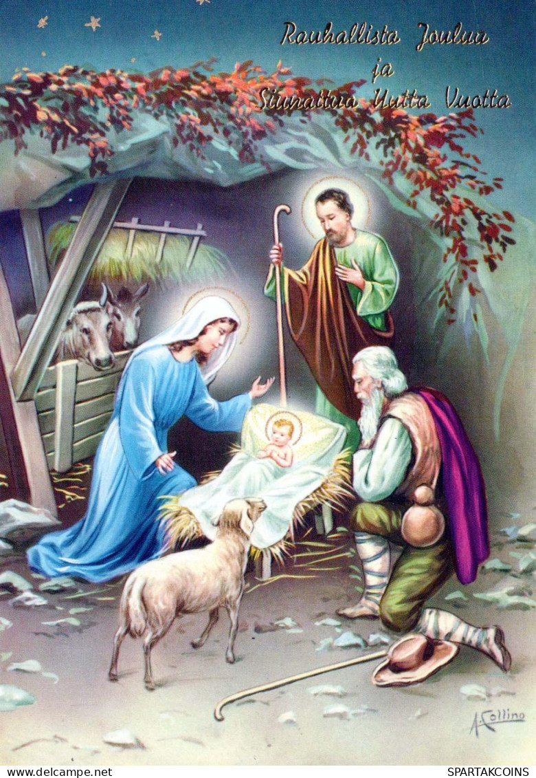 Vierge Marie Madone Bébé JÉSUS Noël Religion Vintage Carte Postale CPSM #PBB800.A - Virgen Mary & Madonnas