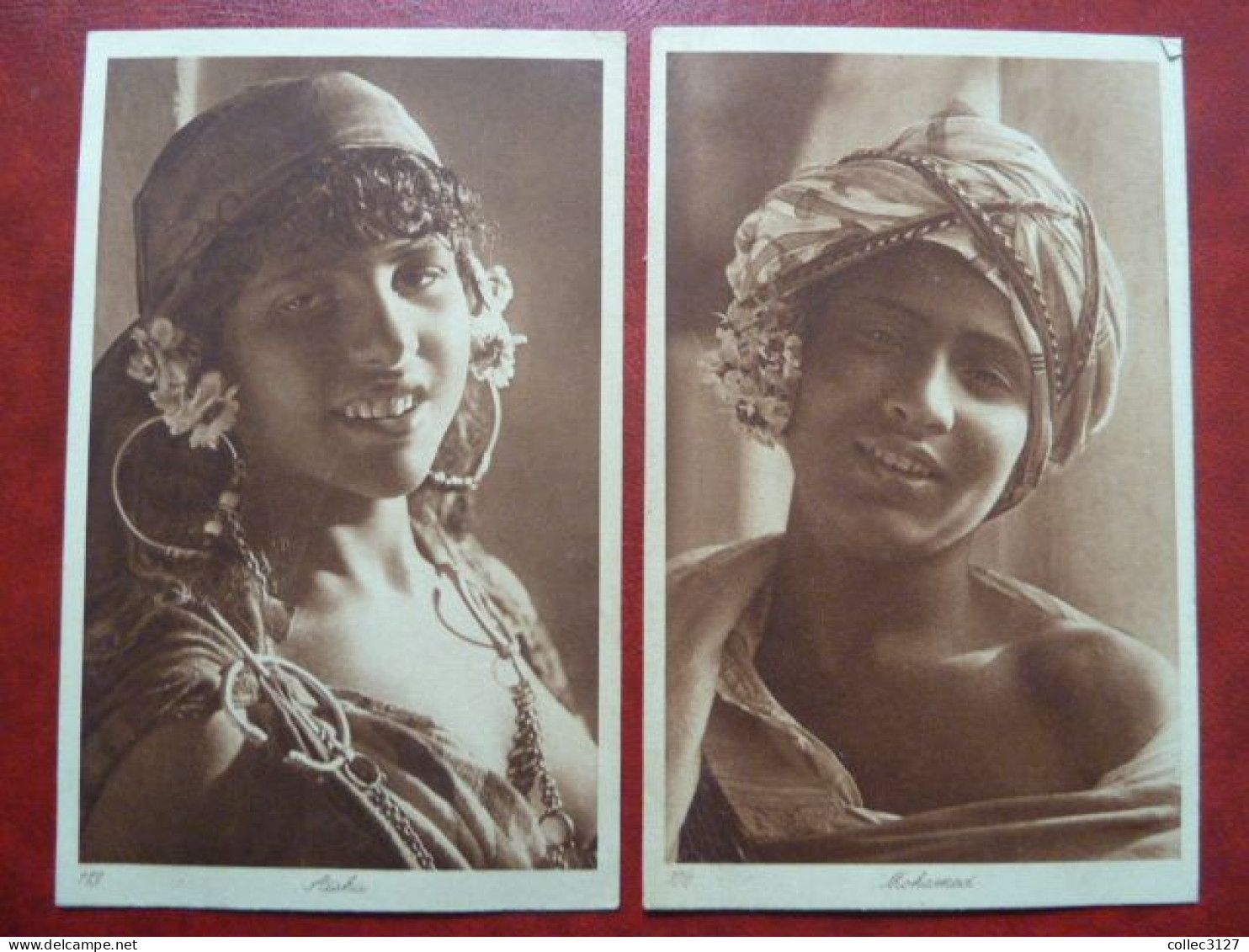 F23 - Algérie - Deux CPA - Jeunes Beautés Algériennes : Mohamed - Aisha - Femmes