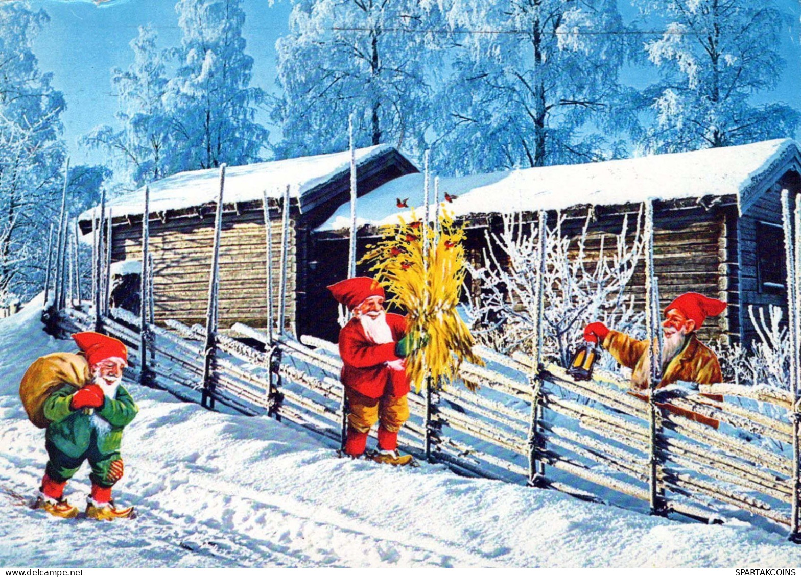 WEIHNACHTSMANN SANTA CLAUS Neujahr Weihnachten GNOME Vintage Ansichtskarte Postkarte CPSM #PBB041.A - Santa Claus