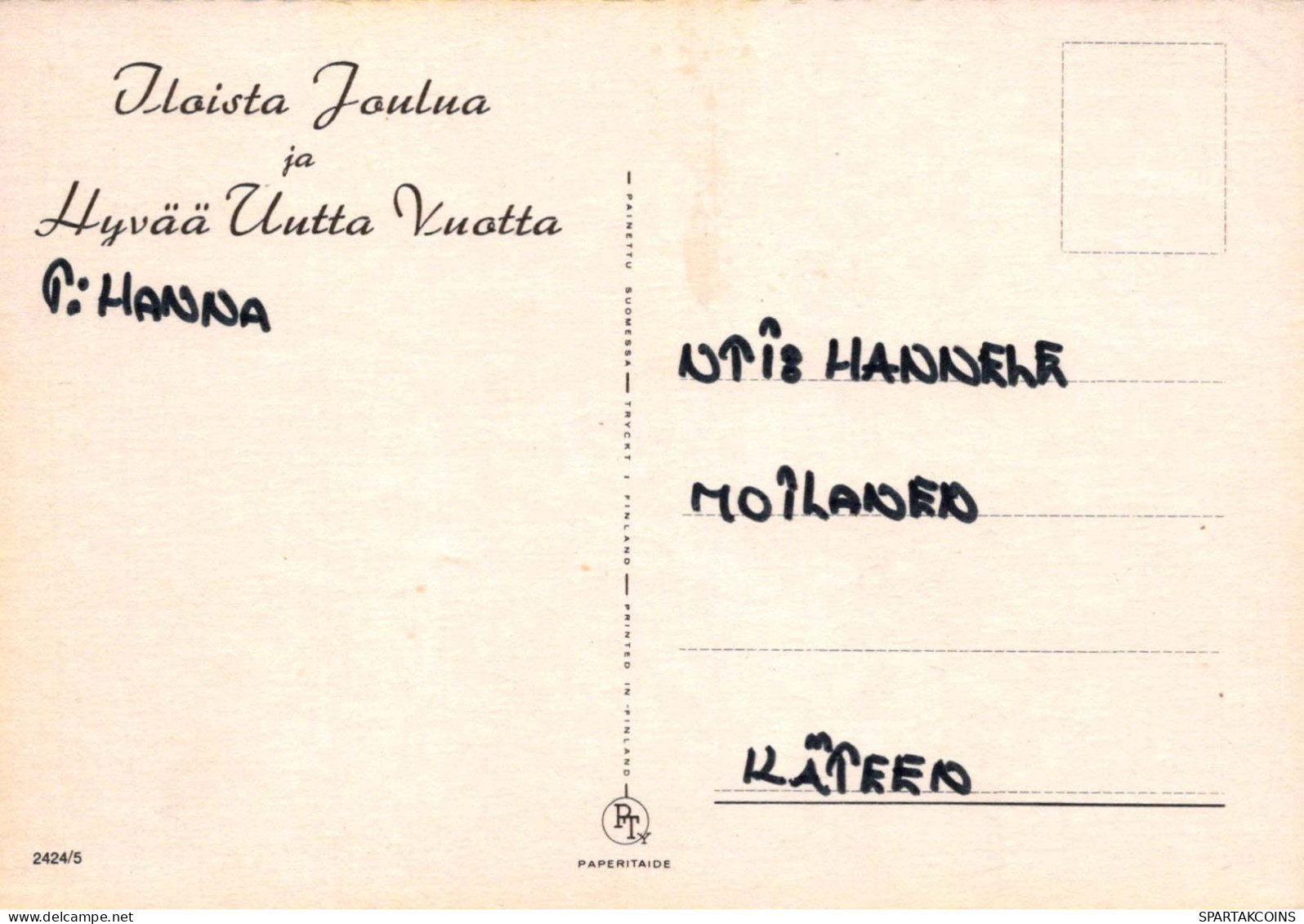 PAPÁ NOEL Feliz Año Navidad GNOMO Vintage Tarjeta Postal CPSM #PBA987.A - Santa Claus