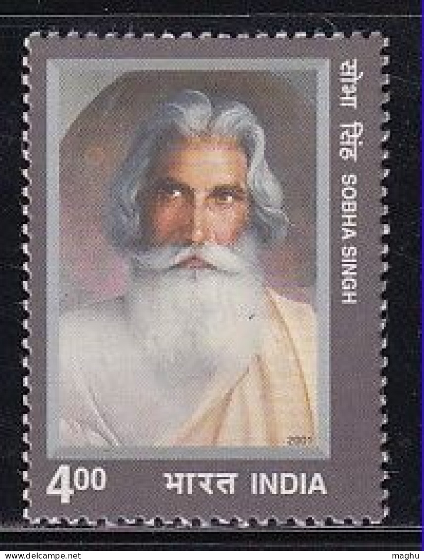 India MNH 2001, Sobha Singh, Painter, Artist - Unused Stamps