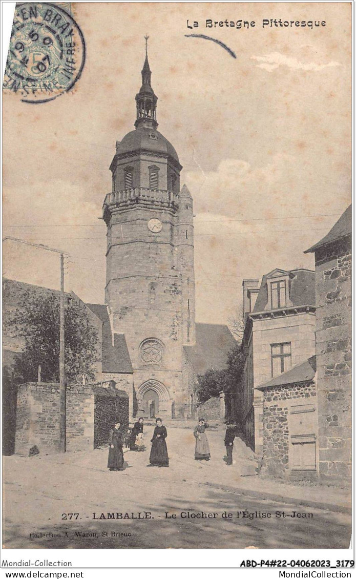 ABDP4-22-0337 - LAMBALLE - Le Clocher De L'Eglise St Jean - Lamballe