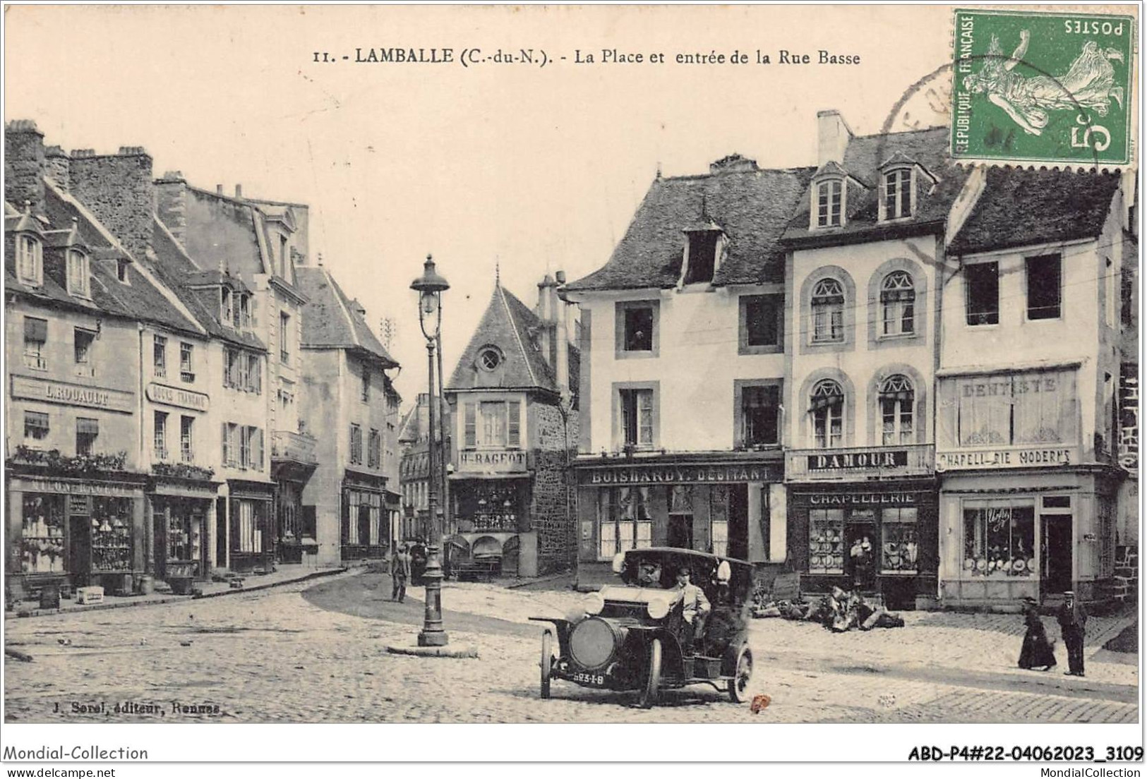 ABDP4-22-0302 - LAMBALLE - La Place Et Entree De La Rue Basse - Lamballe