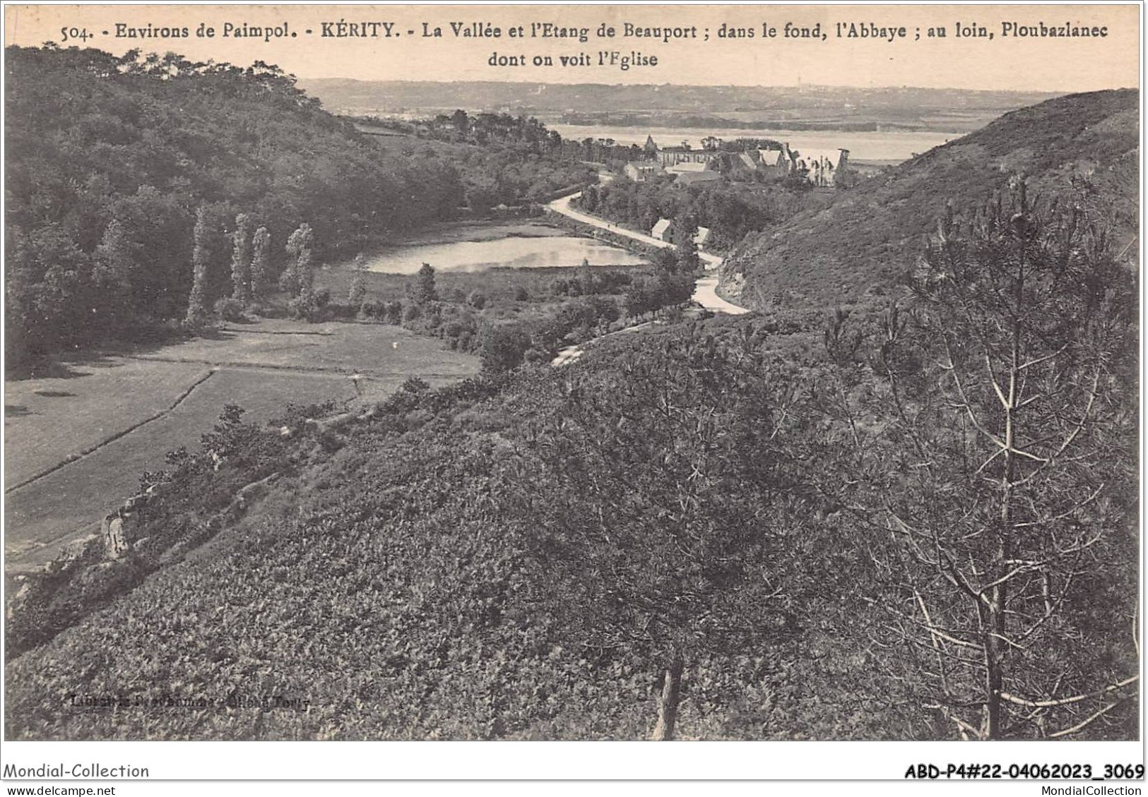 ABDP4-22-0282 - Environs De PAIMPOL - KERITY - La Vallee Et L'Etang De Beauport  - Paimpol