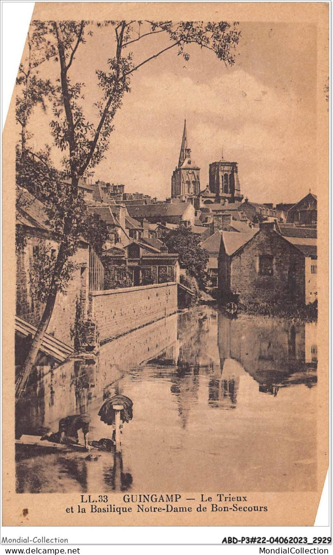 ABDP3-22-0212 - GUINGAMP  - La Trieux Et La Basilique Notre Dame De Bon Secour - Guingamp