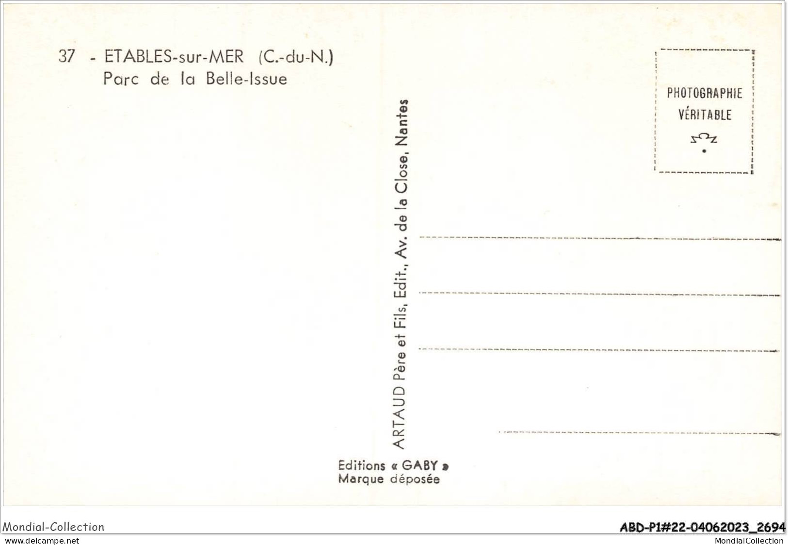 ABDP1-22-0094 - ETABLES Sur Mer - Parc De La Belle Issue - Etables-sur-Mer