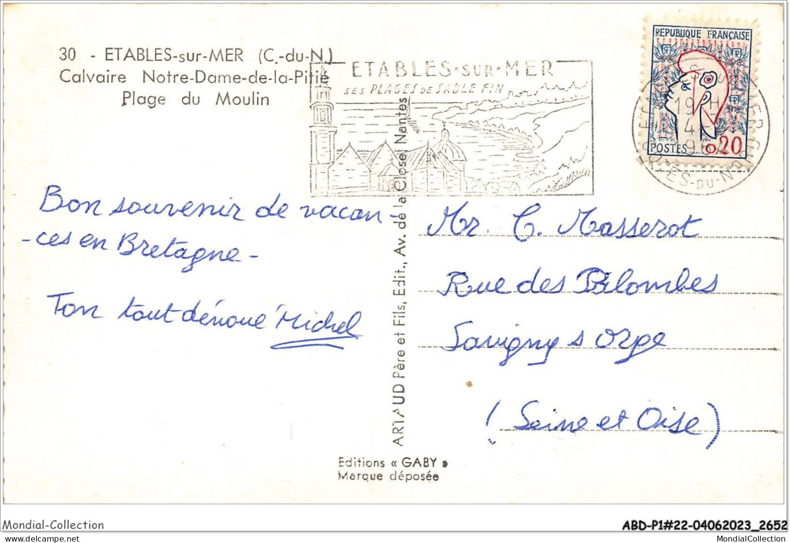 ABDP1-22-0073 - ETABLES Sur Mer - Calvaire Notre Dame De La Pitier - Plage Du Moulin - Etables-sur-Mer