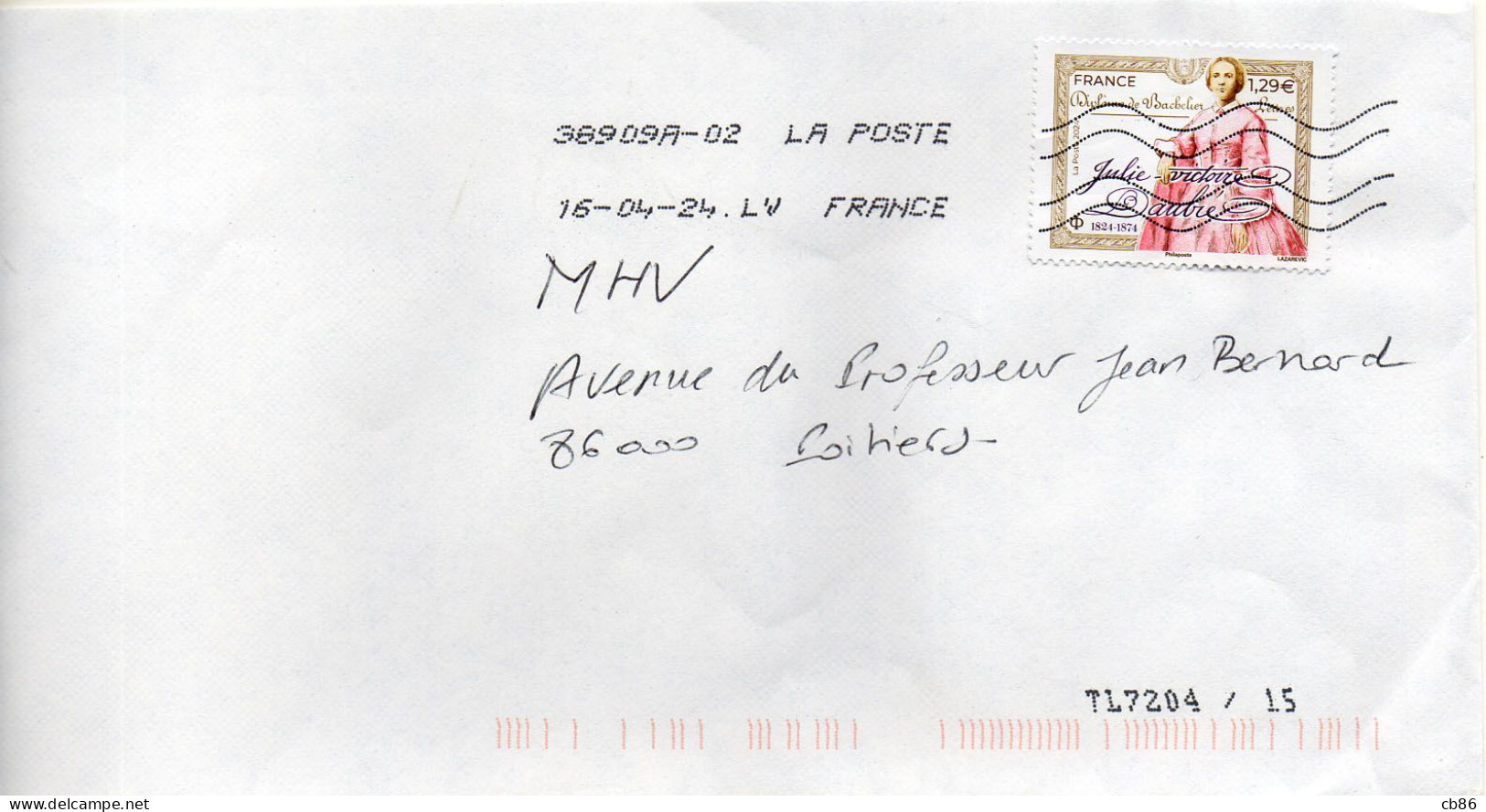 Timbre 2024 Julie-Victoire DAUBRÉ - 1961-....