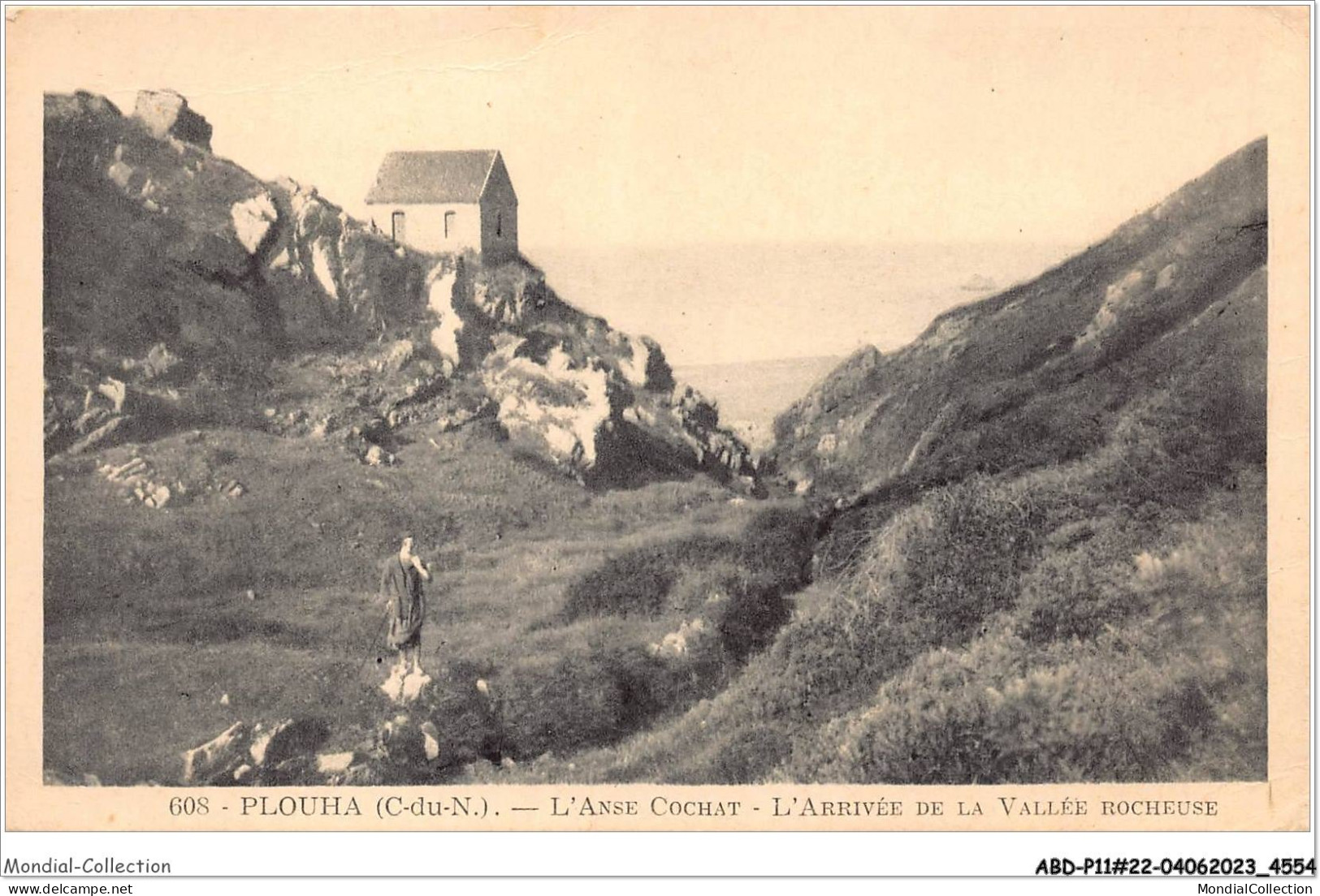 ABDP11-22-1036 - PLOUHA - L'Anse Cochat - L'Arrivee De La Vallee Rocheuse - Plouha