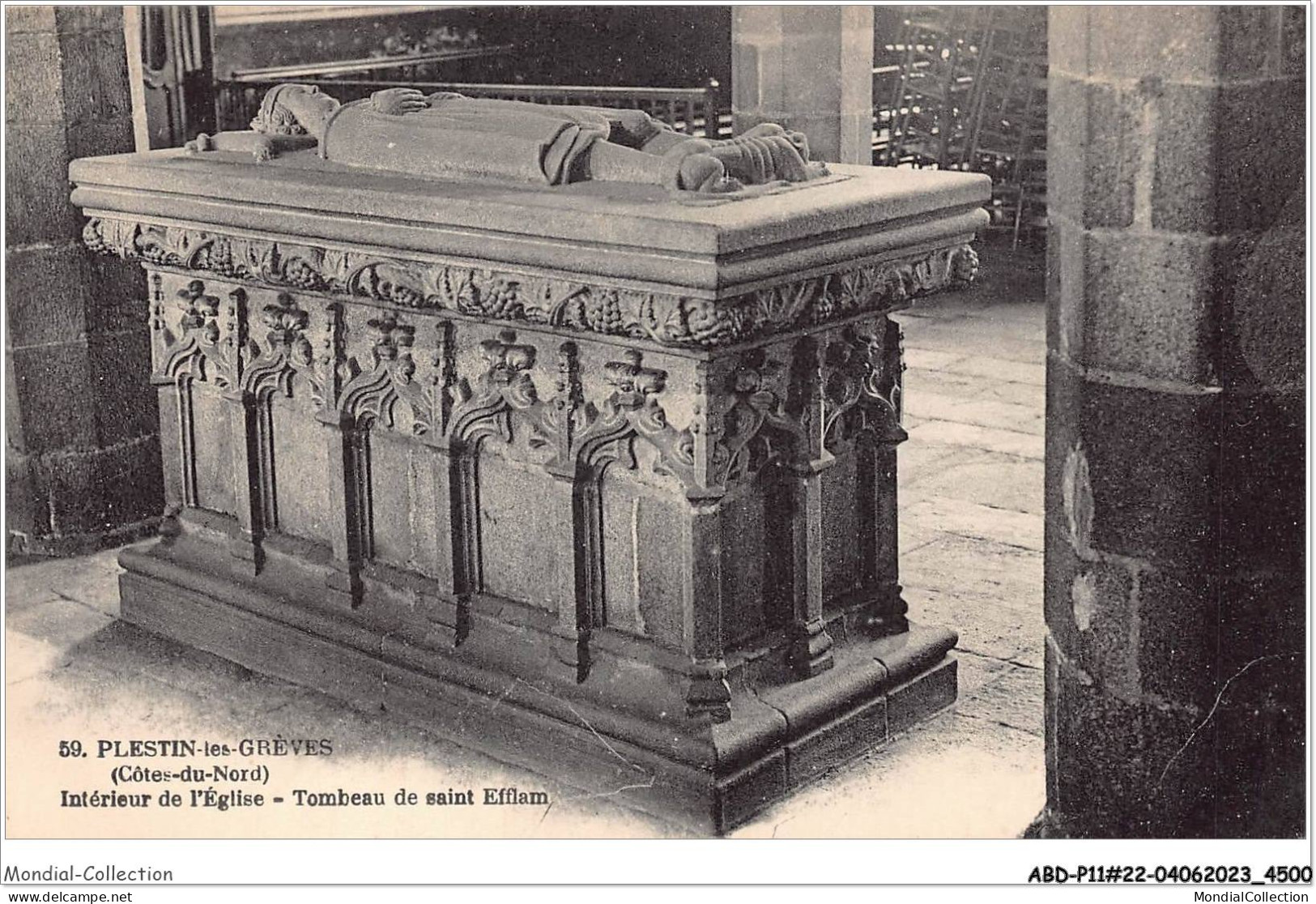 ABDP11-22-1008 - PLESTIN LES GREVES - Interieur De L'Eglise - Tombeau De Saint Efflam - Plestin-les-Greves