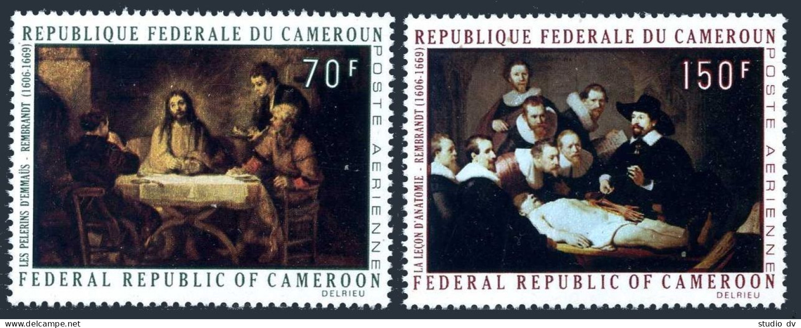 Cameroun C154-C155,hinged.Michel 631-632. Paintings By Rembrandt,1970. - Kamerun (1960-...)