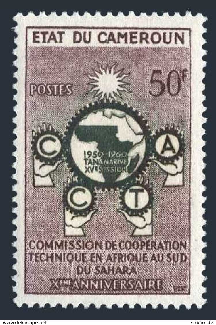 Cameroun 339,MNH.Michel 325. Technical Cooperation In Africa C.C.T.A.1960.Map. - Kamerun (1960-...)