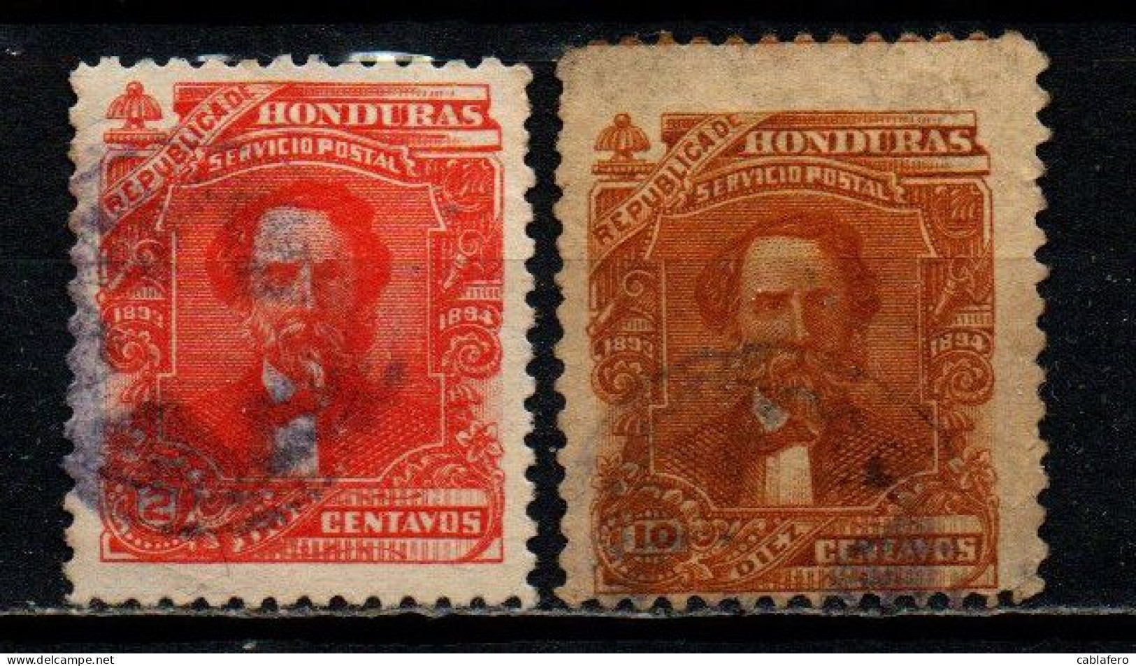 HONDURAS - 1893 - GENERALE TRINIDAD CABANAS - USATI - Honduras