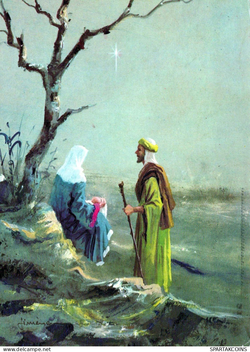 Virgen María Virgen Niño JESÚS Navidad Religión Vintage Tarjeta Postal CPSM #PBP963.A - Vierge Marie & Madones